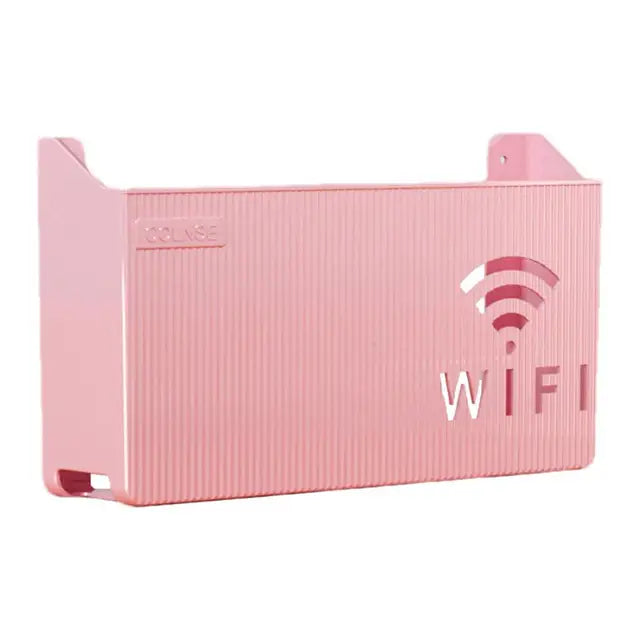 Router Storage Box Wall-mounted Plastic Cable Power Bracket Box Home Decoration Wireless Router Wifi Decoration,