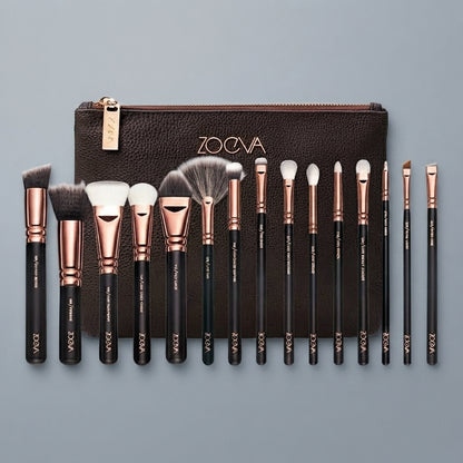 Zoeva 15-Piece Makeup Brush Set with Pouch