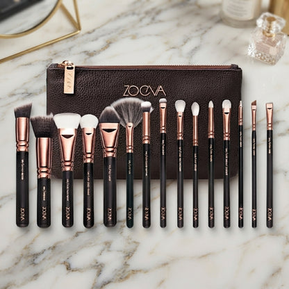 Zoeva 15-Piece Makeup Brush Set with Pouch
