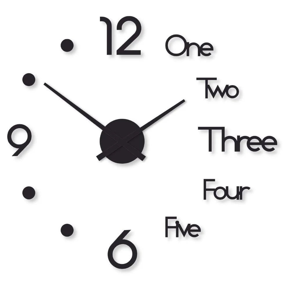 Modern Wall Clock 24x24 Inch Laminated Wood Design