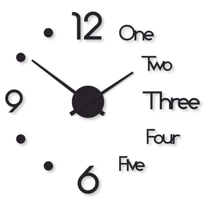 Modern Wall Clock 24x24 Inch Laminated Wood Design