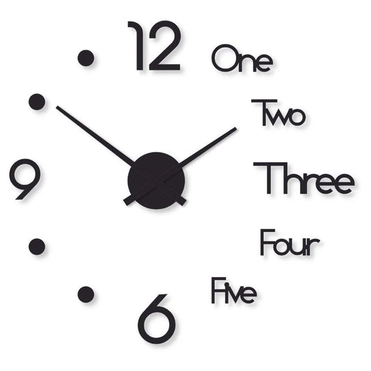Modern Wall Clock 24x24 Inch Laminated Wood Design