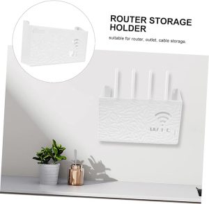 Router Storage Box Wall-mounted Plastic Cable Power Bracket Box Home Decoration Wireless Router Wifi Decoration,