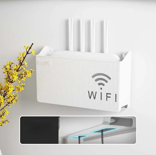 Router Storage Box Wall-mounted Plastic Cable Power Bracket Box Home Decoration Wireless Router Wifi Decoration,